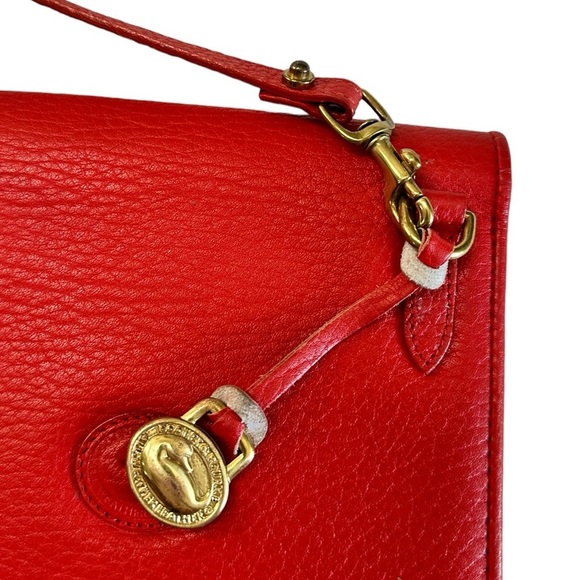 Dooney & Bourke Red Leather Crossbody bag Size 7.5 x 7.5” - Picture 14 of 17